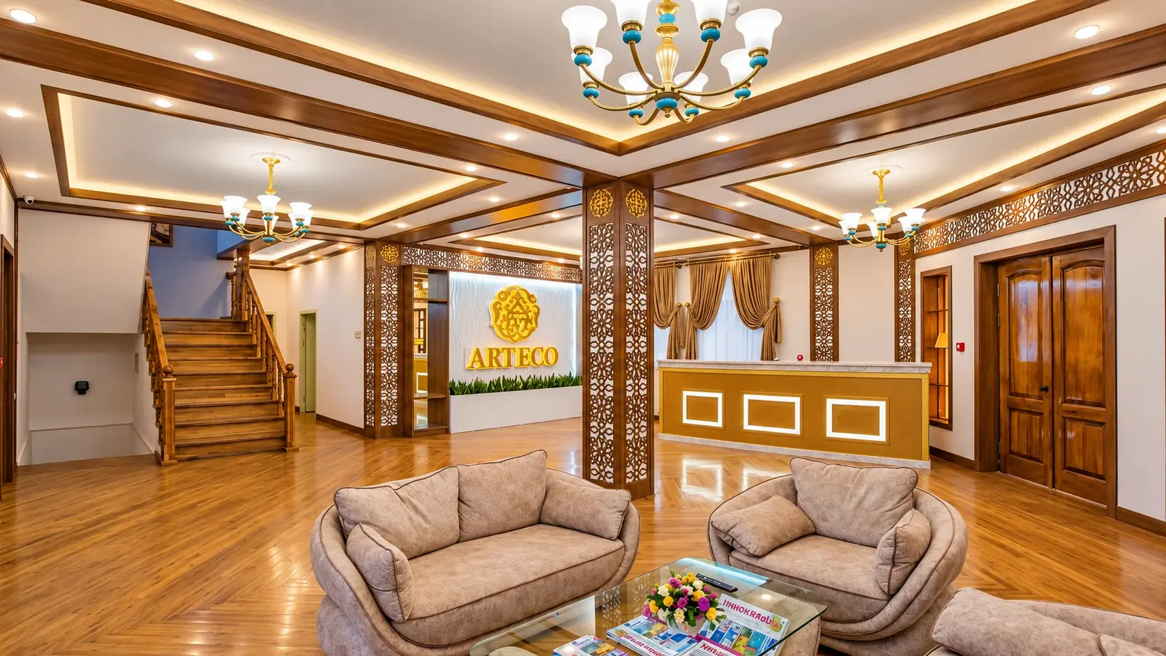 ART ECO HOTEL — Стойка регистрации и лобби